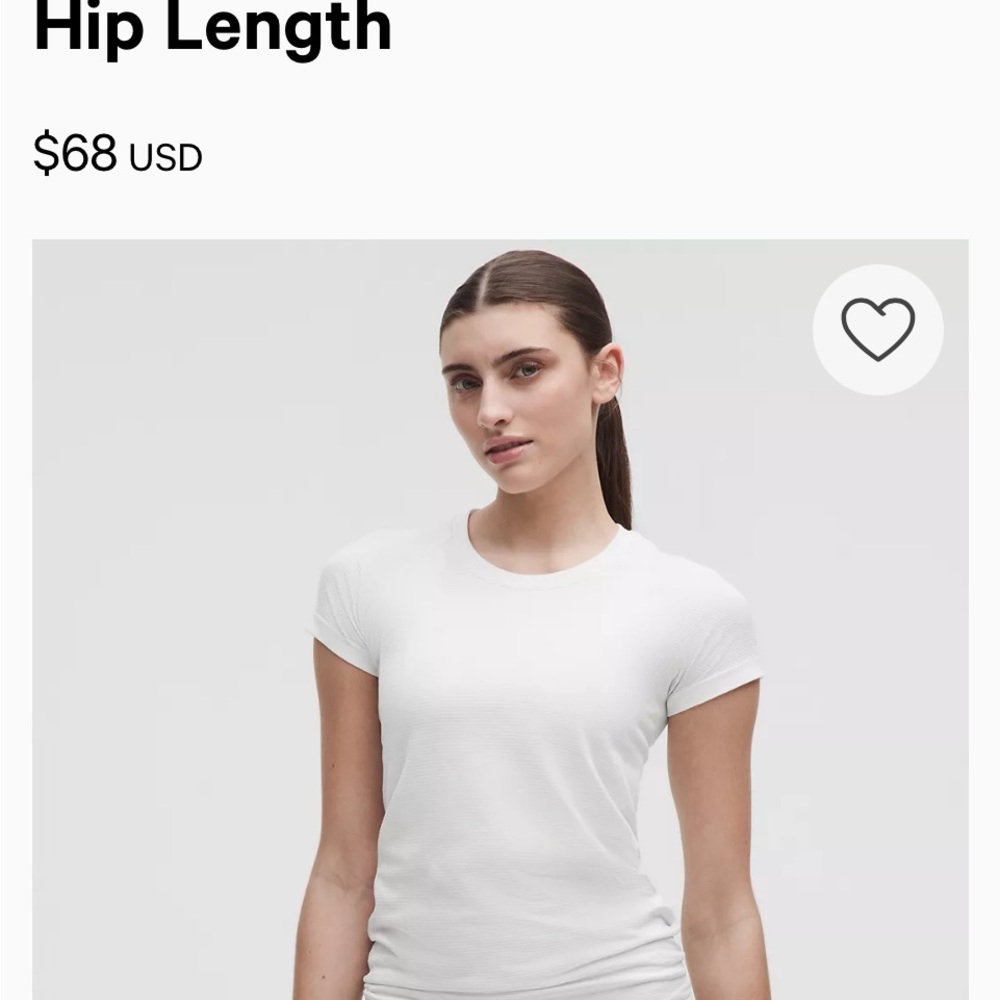 Lululemon Athletica White Short Sleeve Tee - Picture 2 of 3